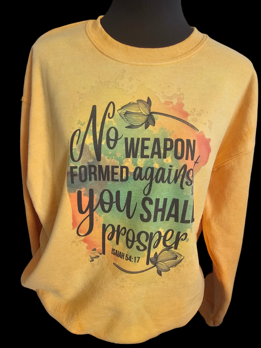 Bible Sweatshirt- No Weapon