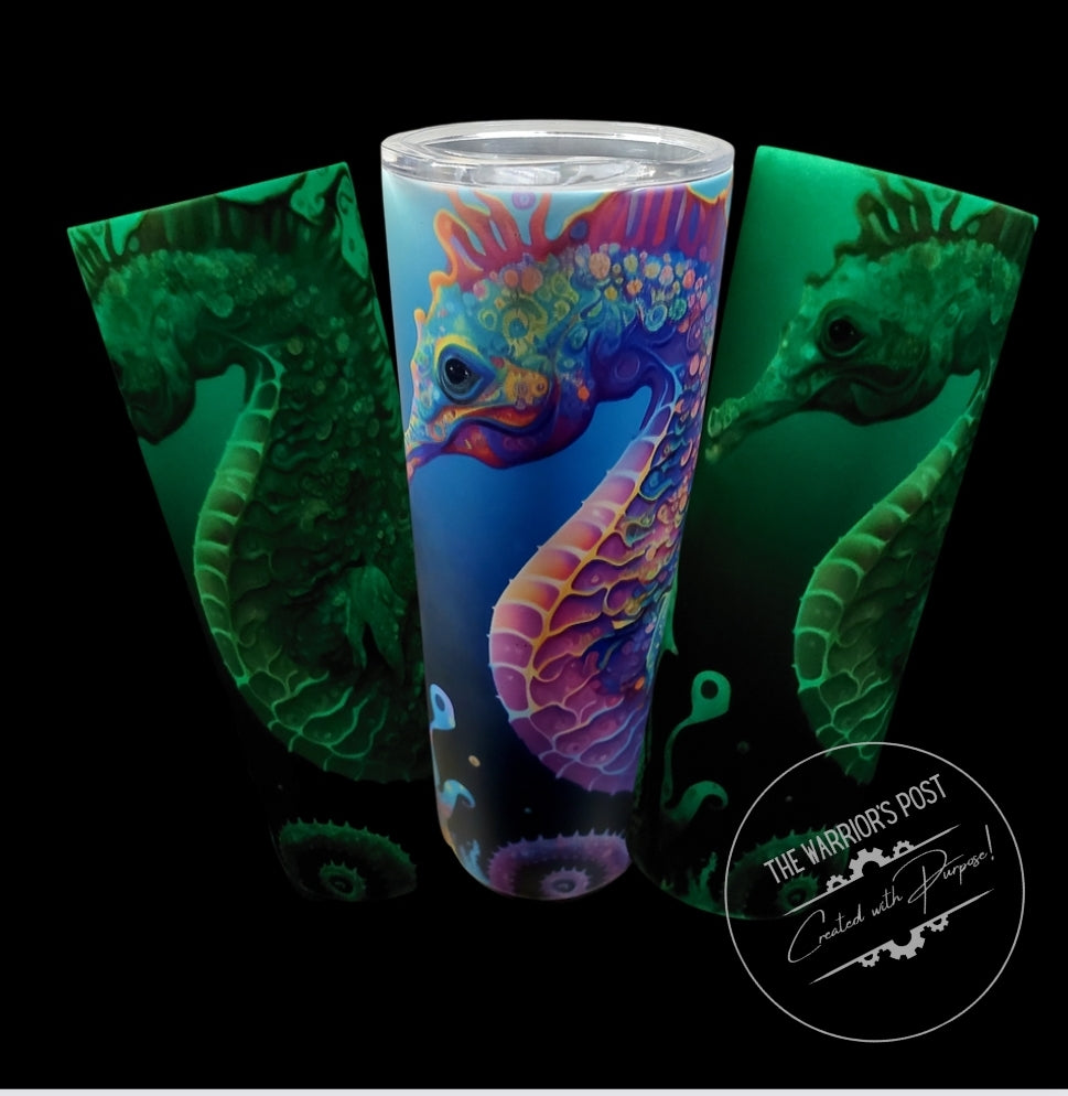 Glow in Dark Seahorse Tumbler