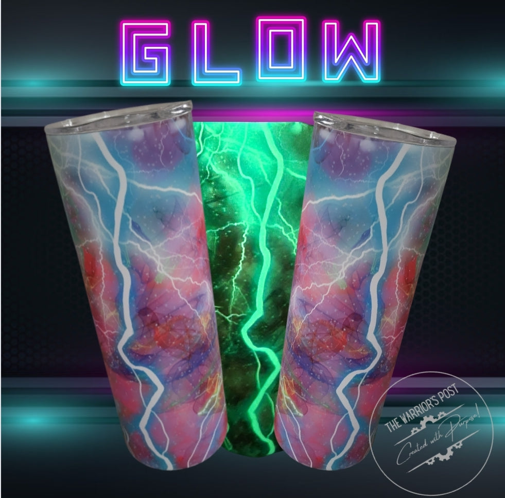 Glow Lightning Strikes Tumbler