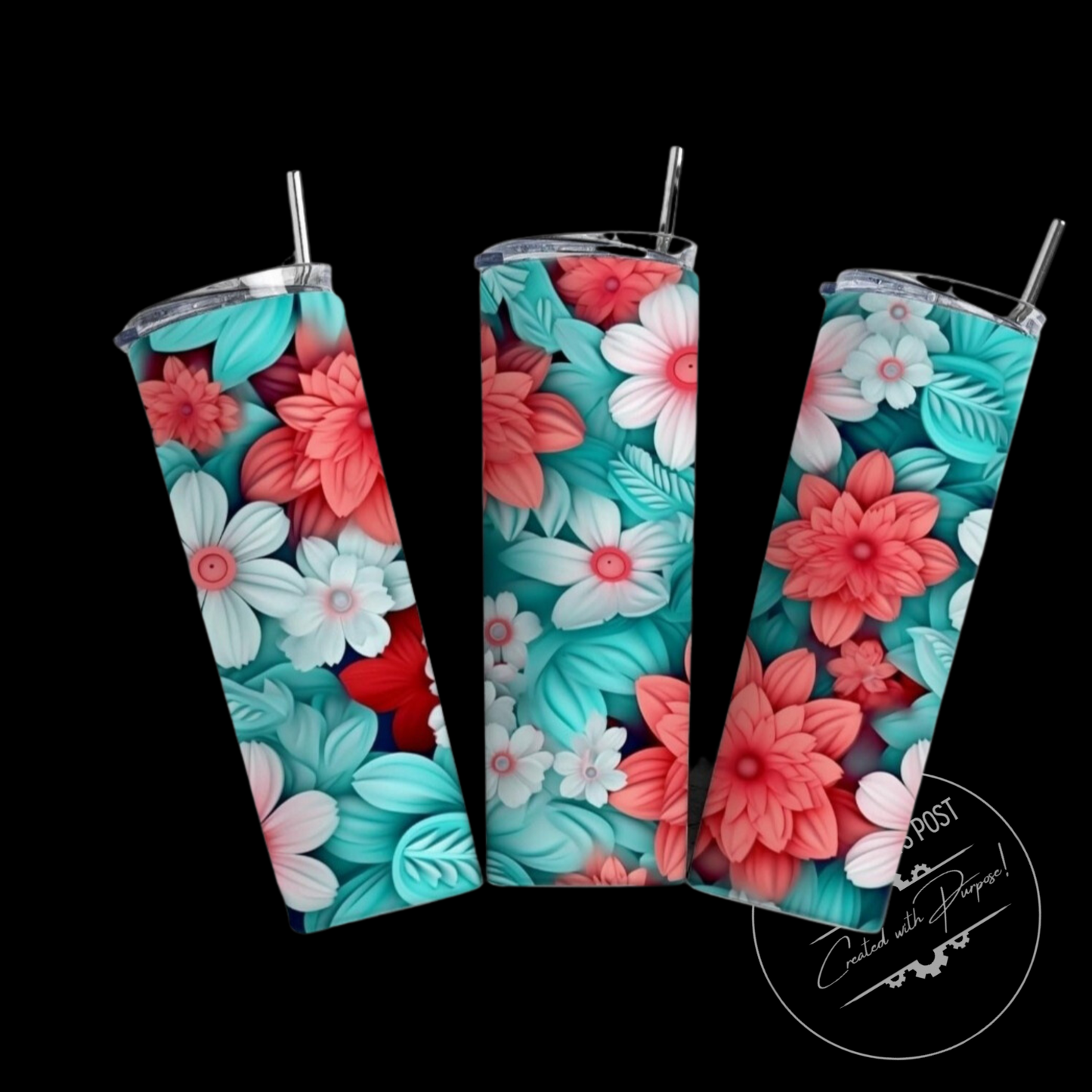 3D Flower Tumbler