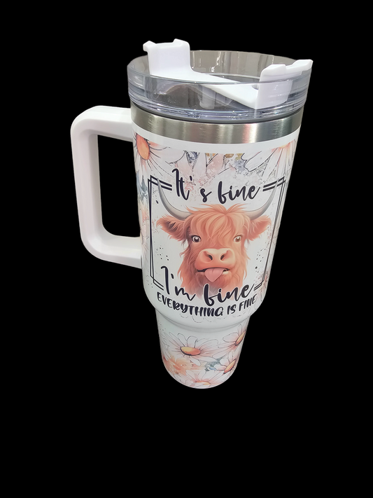 Funny Hyland Cow Tumbler